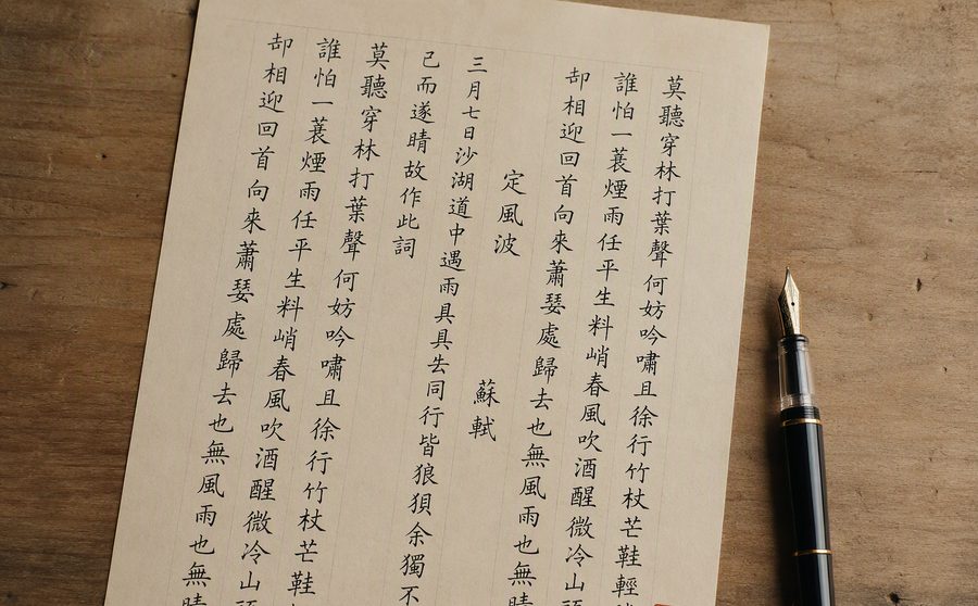 硬笔诗词抄写作品