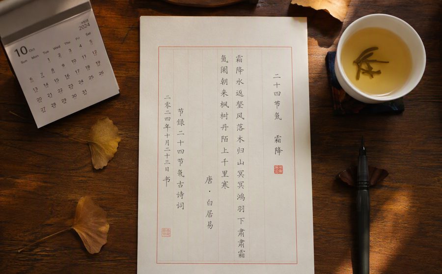 写字人的一年：24个节气，24首最适合抄写的诗